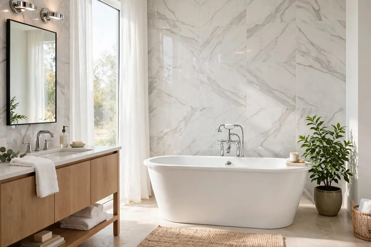 Bright, well-kept bathroom in a Christiansburg home